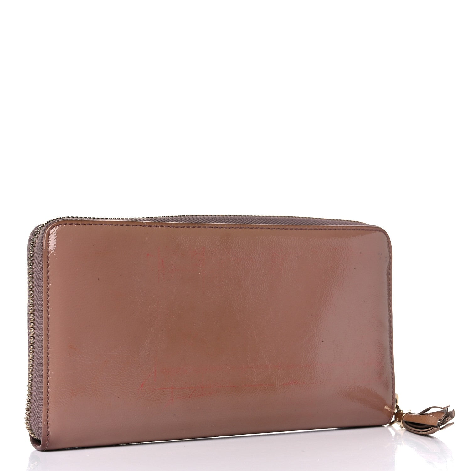 Gucci Patent Soho Zip Around Wallet Dark Cipria 3 of 23