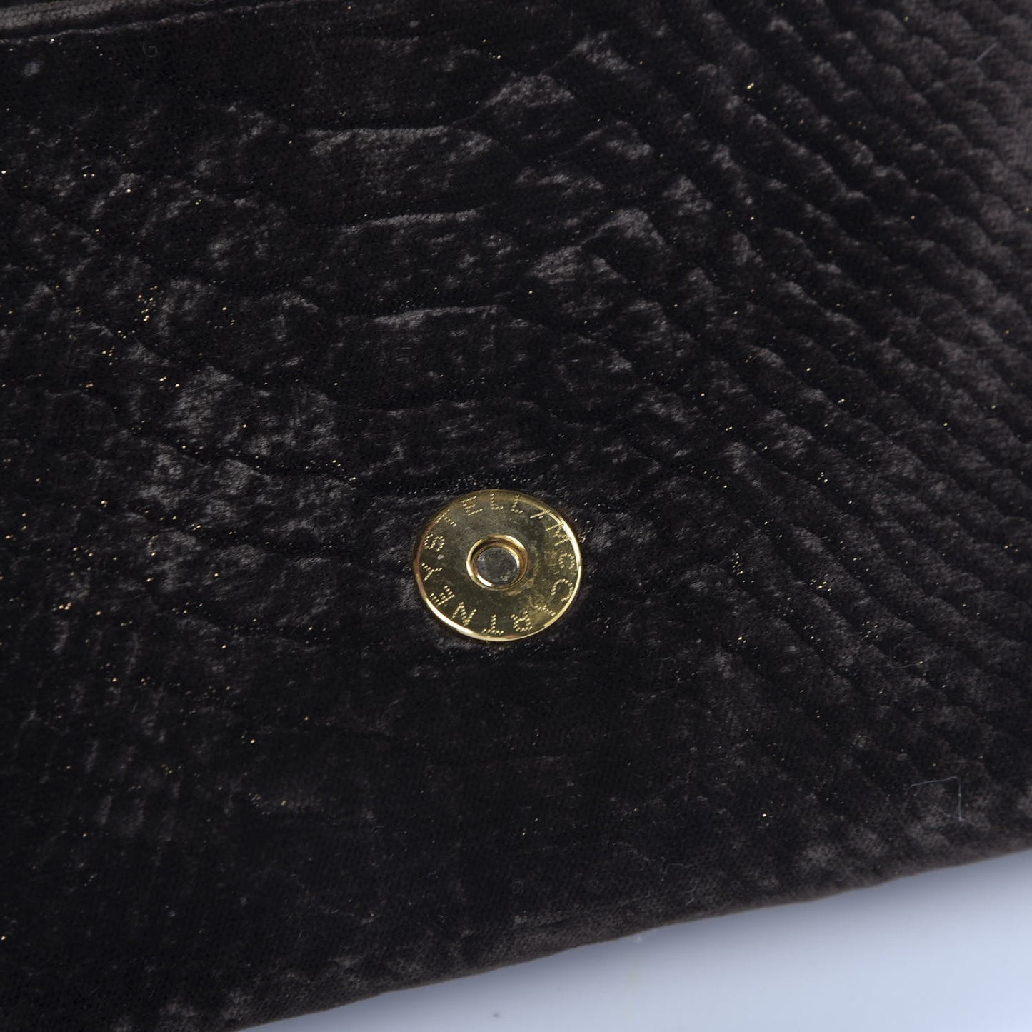 Velvet Python Embossed Falabella Crossbody Bag Bronze