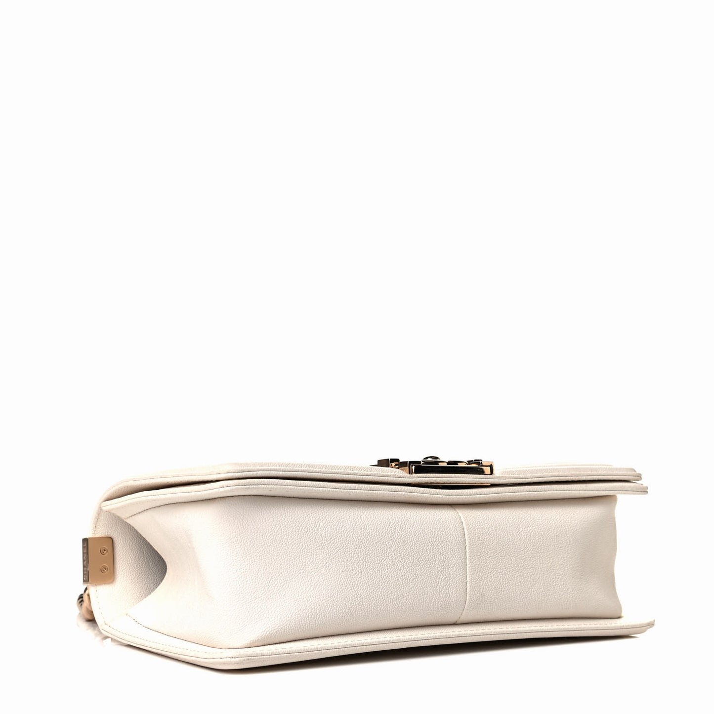 Calfskin Quilted Medium Boy Flap White
