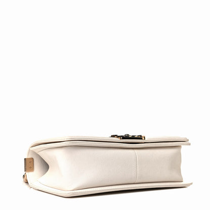 Chanel Calfskin Quilted Medium Boy Flap White 3 of 6