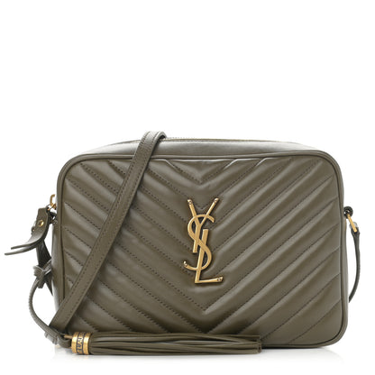 Saint Laurent Calfskin Matelasse Monogram Lou Camera Bag Military Olive 1 of 11