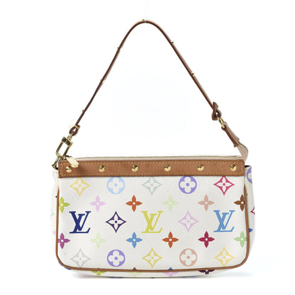Louis Vuitton Monogram Multicolor Pochette Accessories White 1 of 8