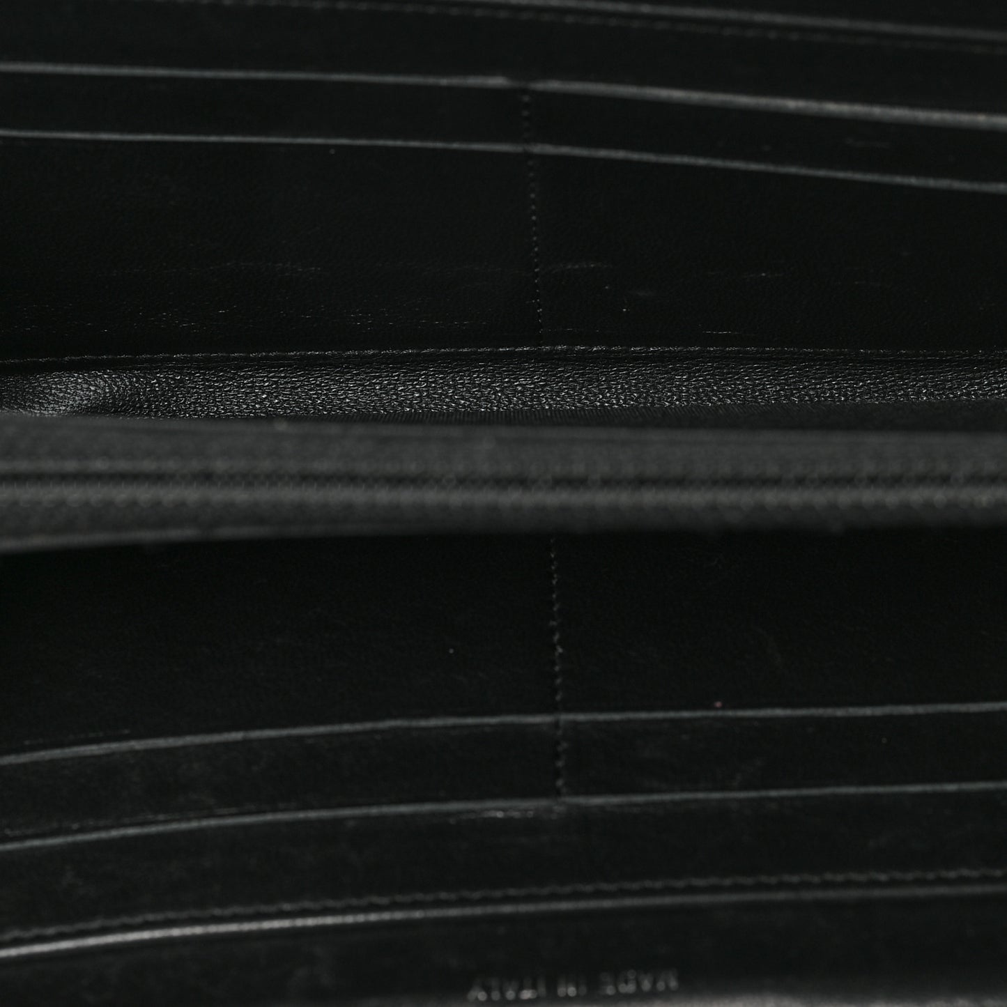 Lambskin Quilted Boy Zip Around Wallet Black