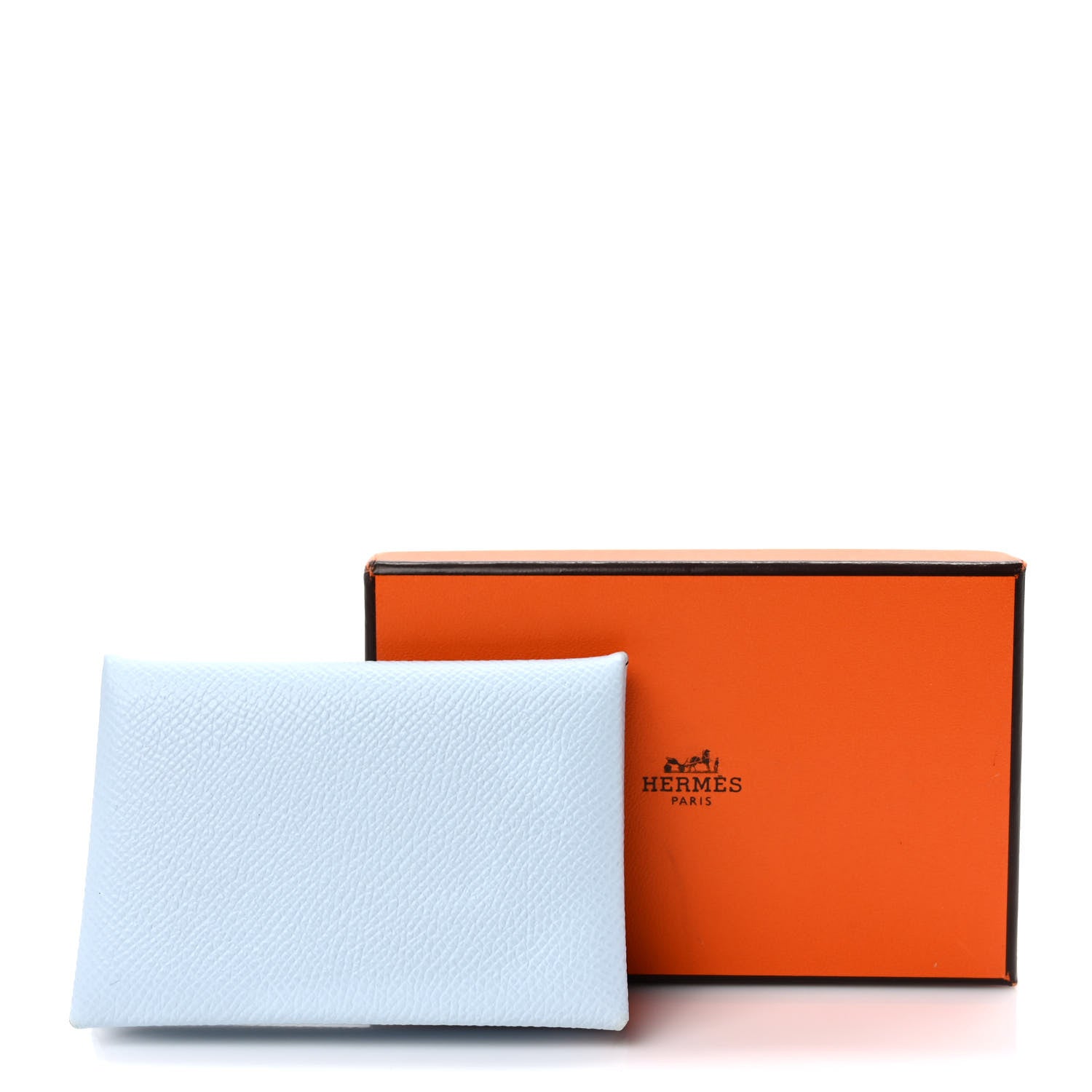 Hermes Epsom Calvi Card Case Bleu Brume 7 of 7
