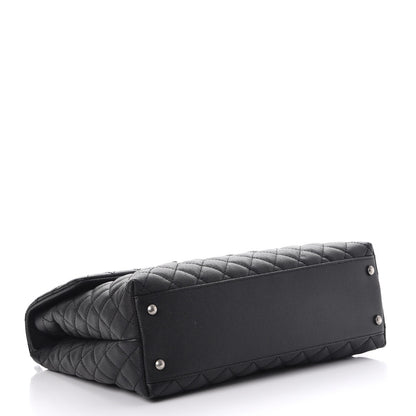 Chanel Caviar Lizard Quilted Large Coco Handle Flap Black 4 of 8
