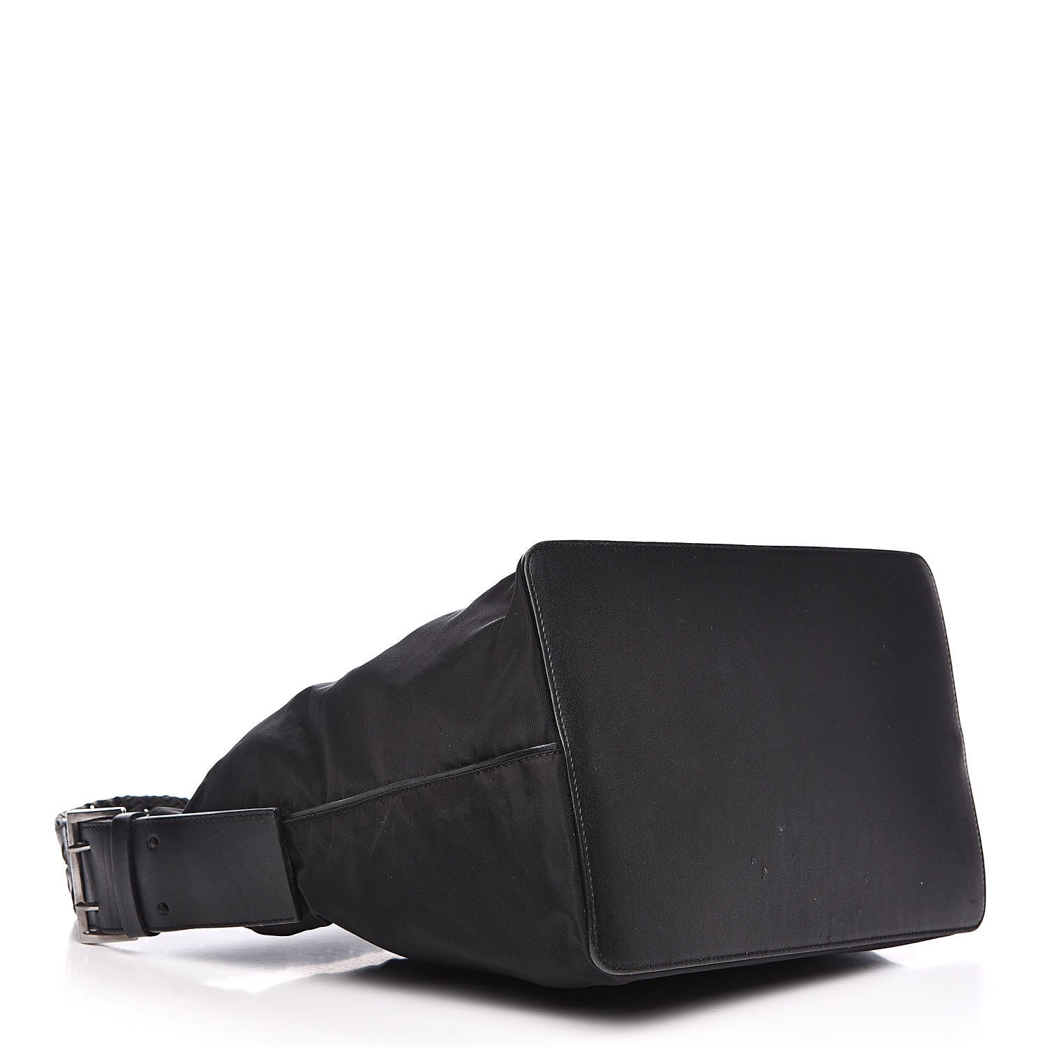 Prada Tessuto Nylon Braided Hobo Black 4 of 13