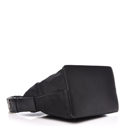Prada Tessuto Nylon Braided Hobo Black 4 of 13