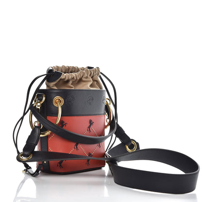 Chloe Smooth Calfskin Little Horses Embroidered Mini Roy Bucket Bag Earthy Red 3 of 8