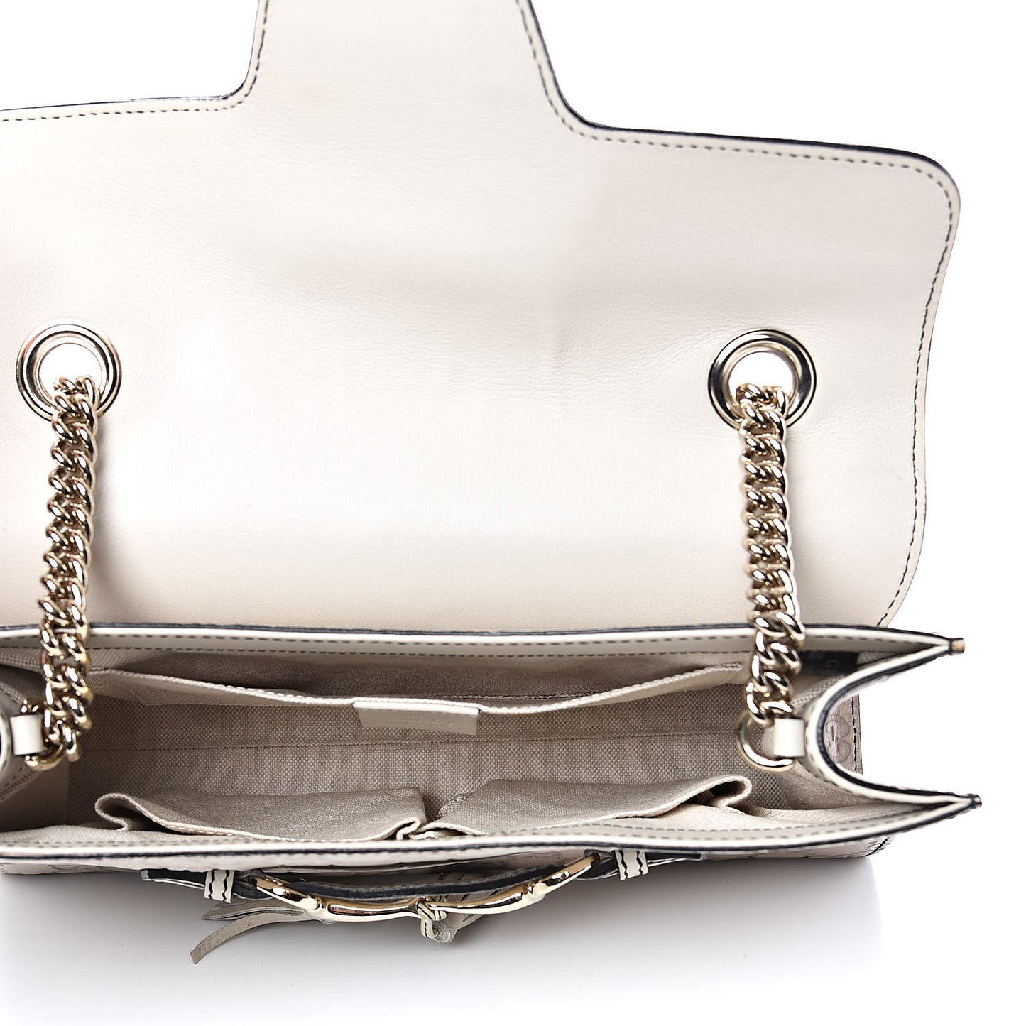 Guccissima Signature Medium Emily Chain Shoulder Bag Mystic White