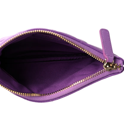 Chanel Caviar Quilted Small Cosmetic Case Purple 5 of 9