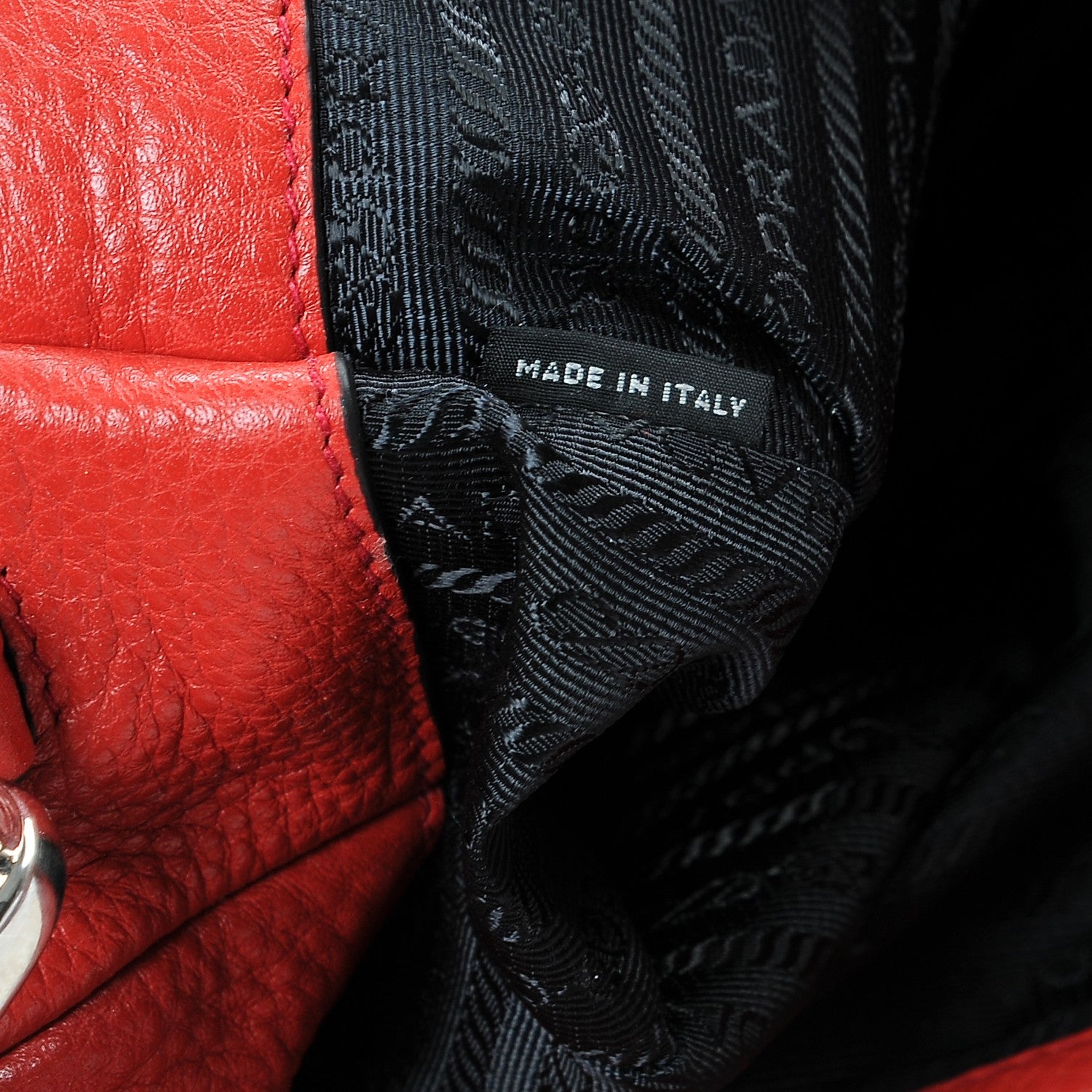 Prada Vitello Daino Tote Rosso 9 of 9