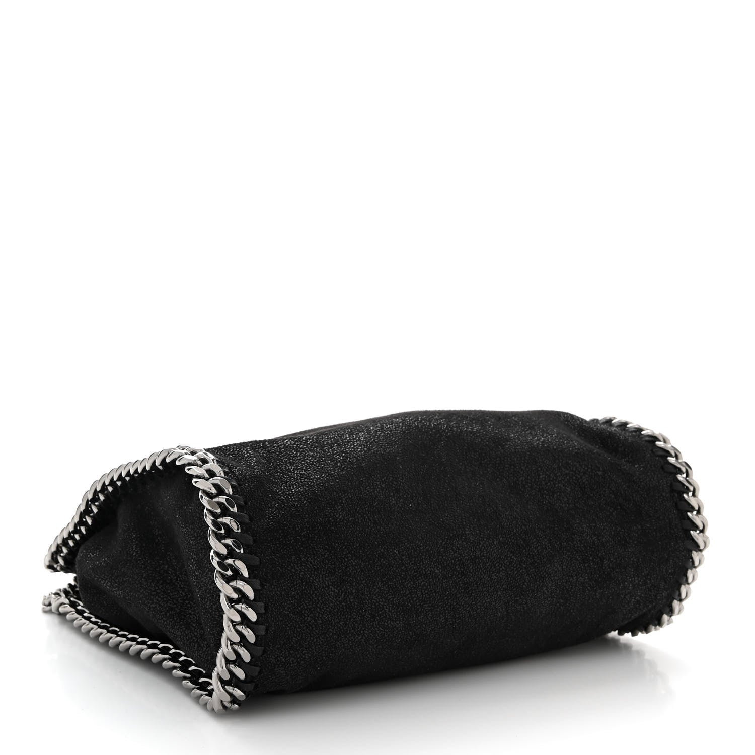 Stella McCartney Shaggy Deer Mini Falabella Fold Over Tote Black 4 of 10