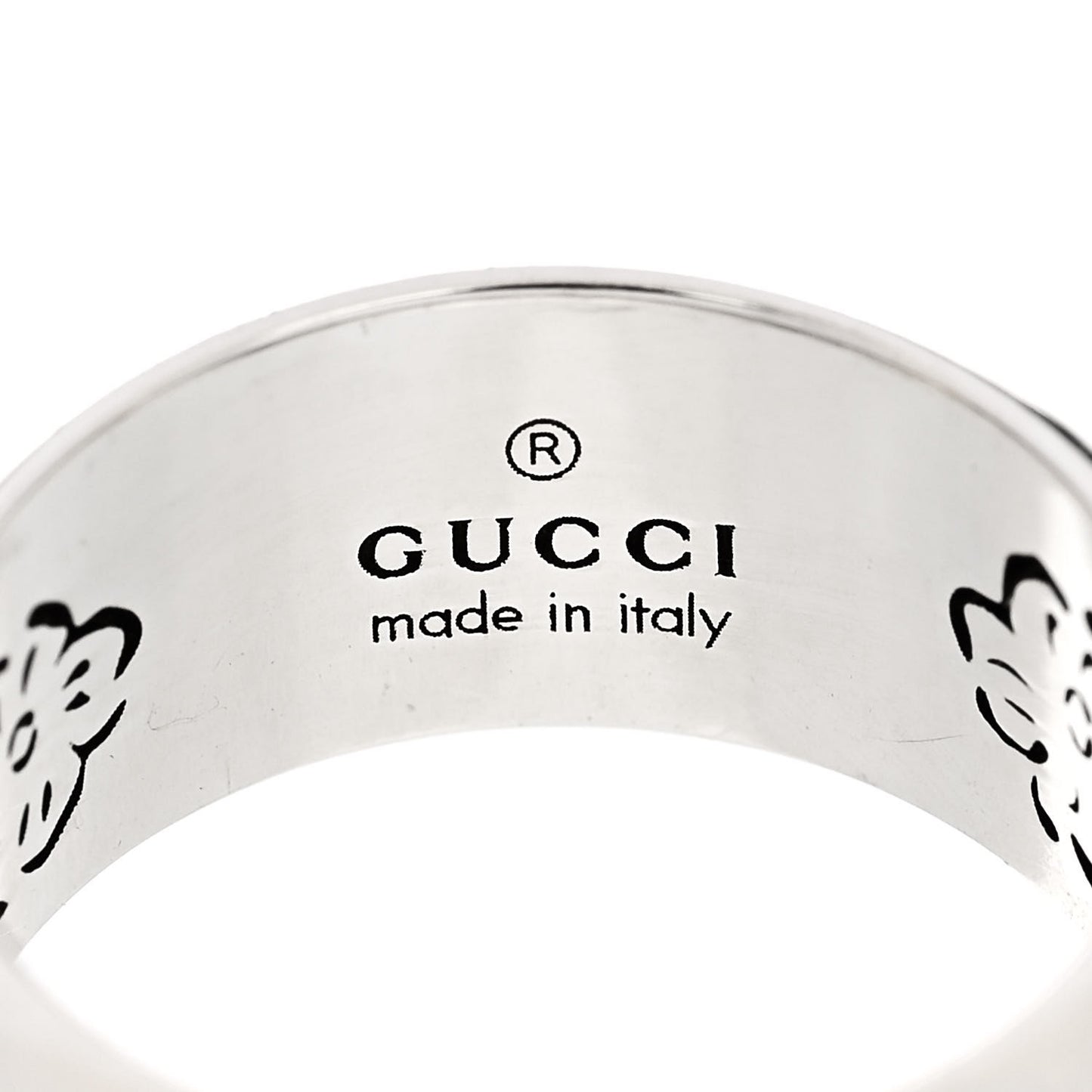 Sterling Silver Wide Blind for Love Band Ring 54 6.75