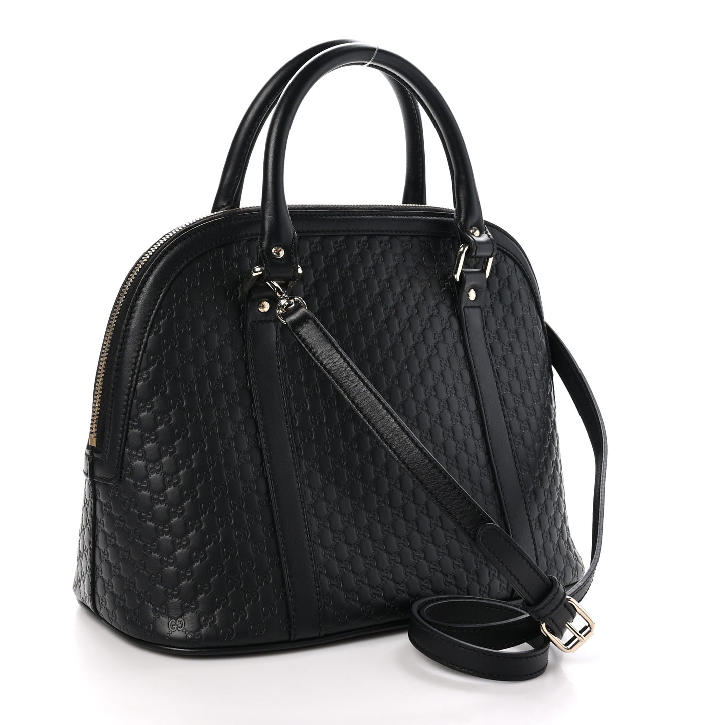 Microguccissima Medium Dome Bag Black
