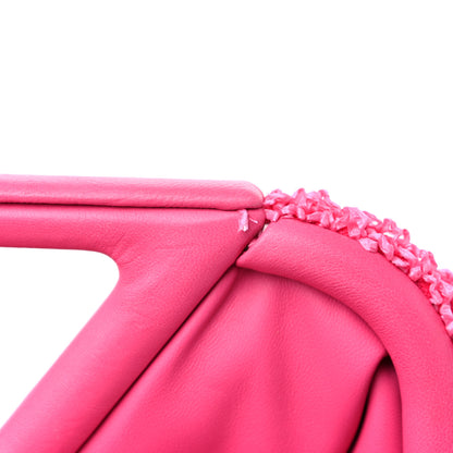 Bottega Veneta Boucle Curly Raffia The Point Triangle Bag Pink 8 of 10