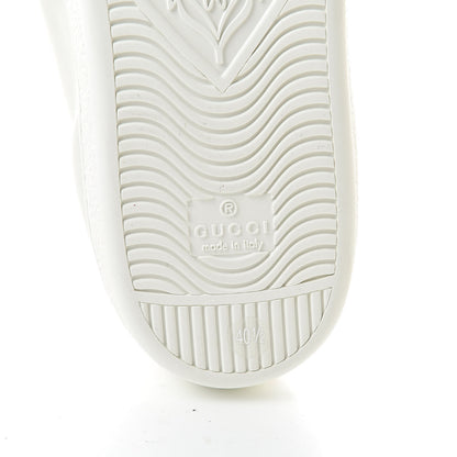 Gucci Calfskin Ayers Web Blind for Love Embroidered Womens Ace Sneakers 40.5 White 6 of 9