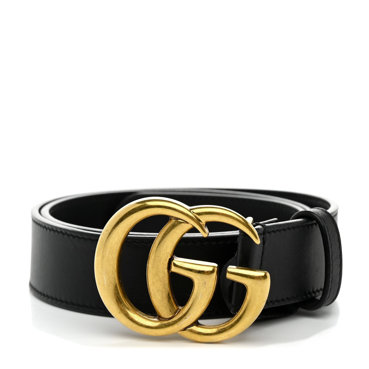 Gucci Calfskin Double G 30mm Belt 75 30 Black 1 of 6