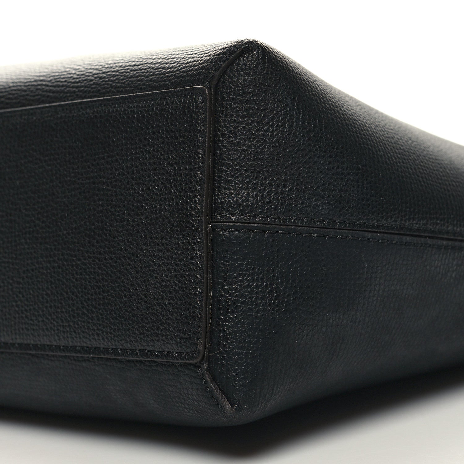 Burberry Grainy Calfskin Haymarket Check Small Reversible Tote Black 15 of 16