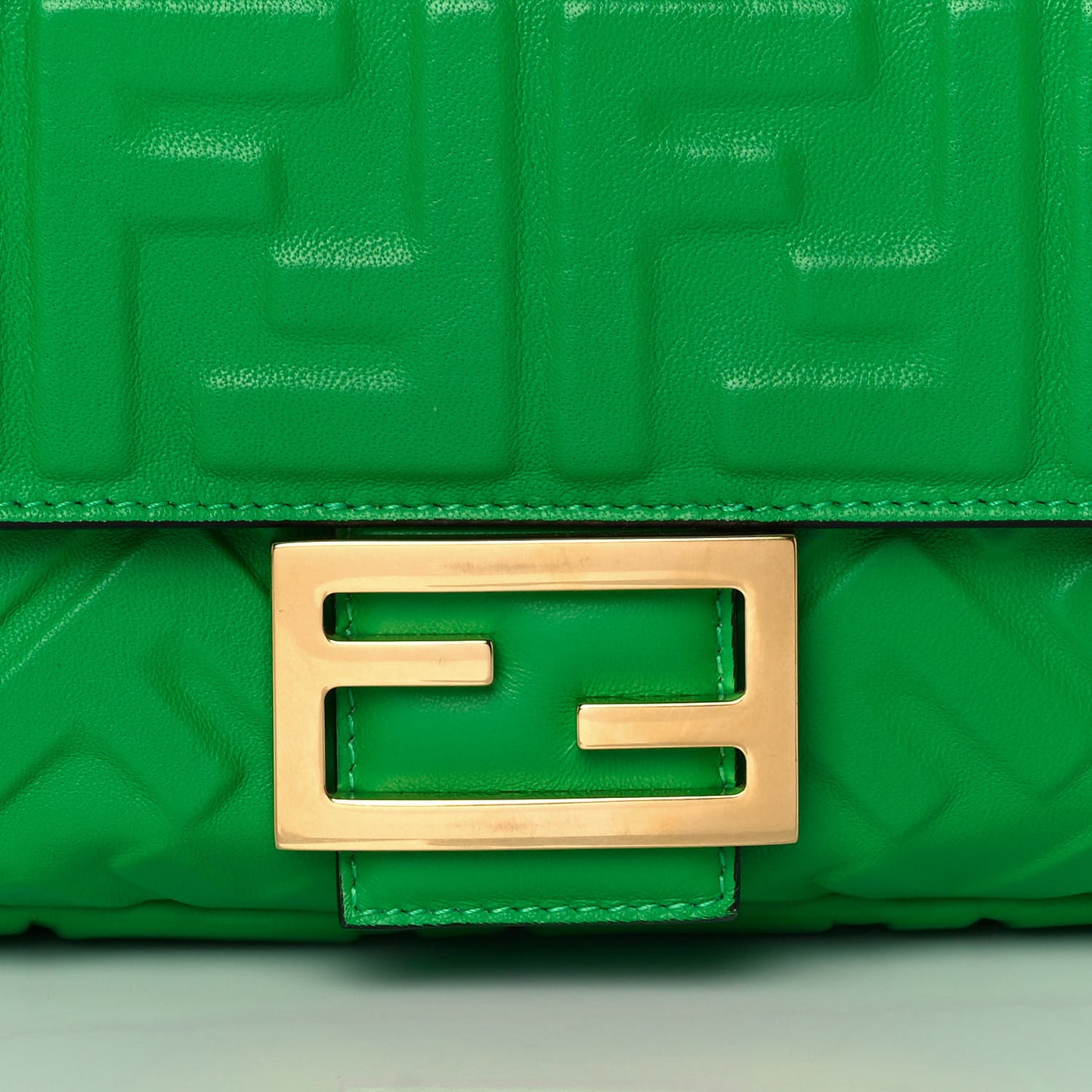 Nappa FF 1974 Embossed Baguette Tomatillo