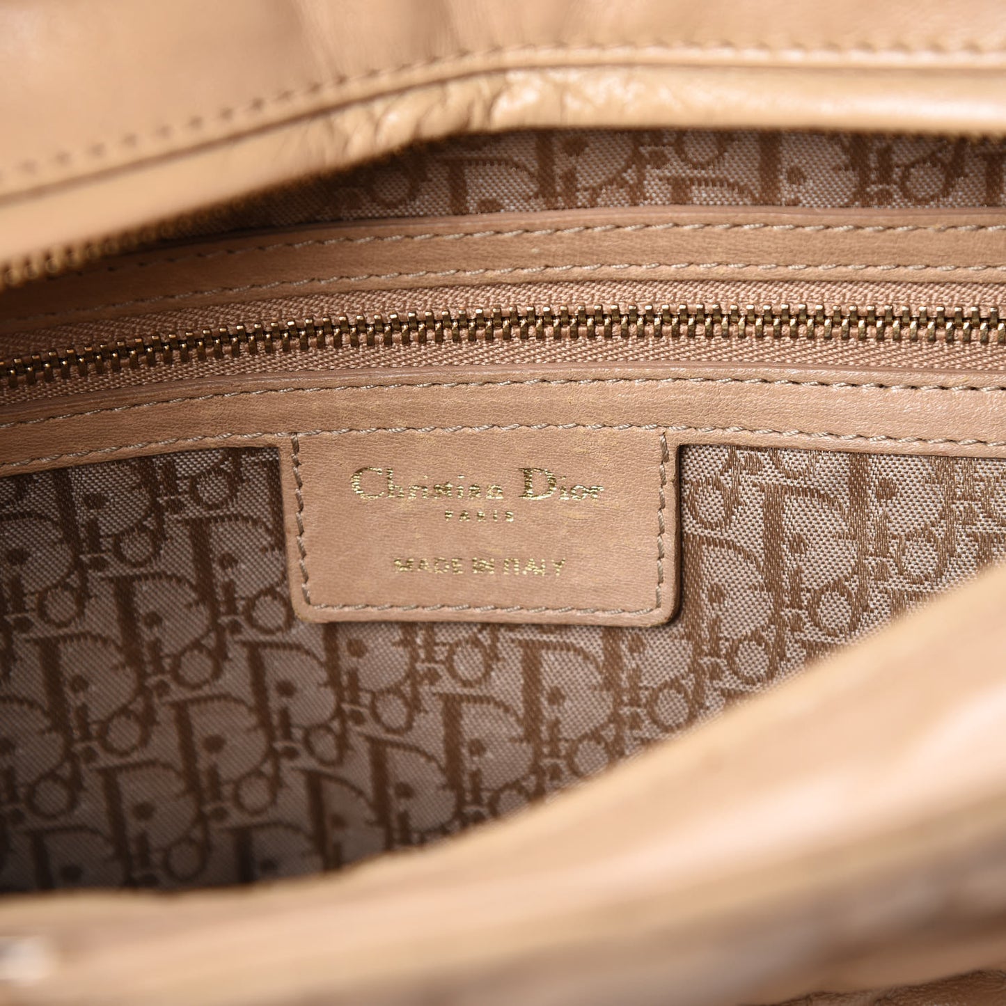 Lambskin Cannage Large Lady Dior Beige
