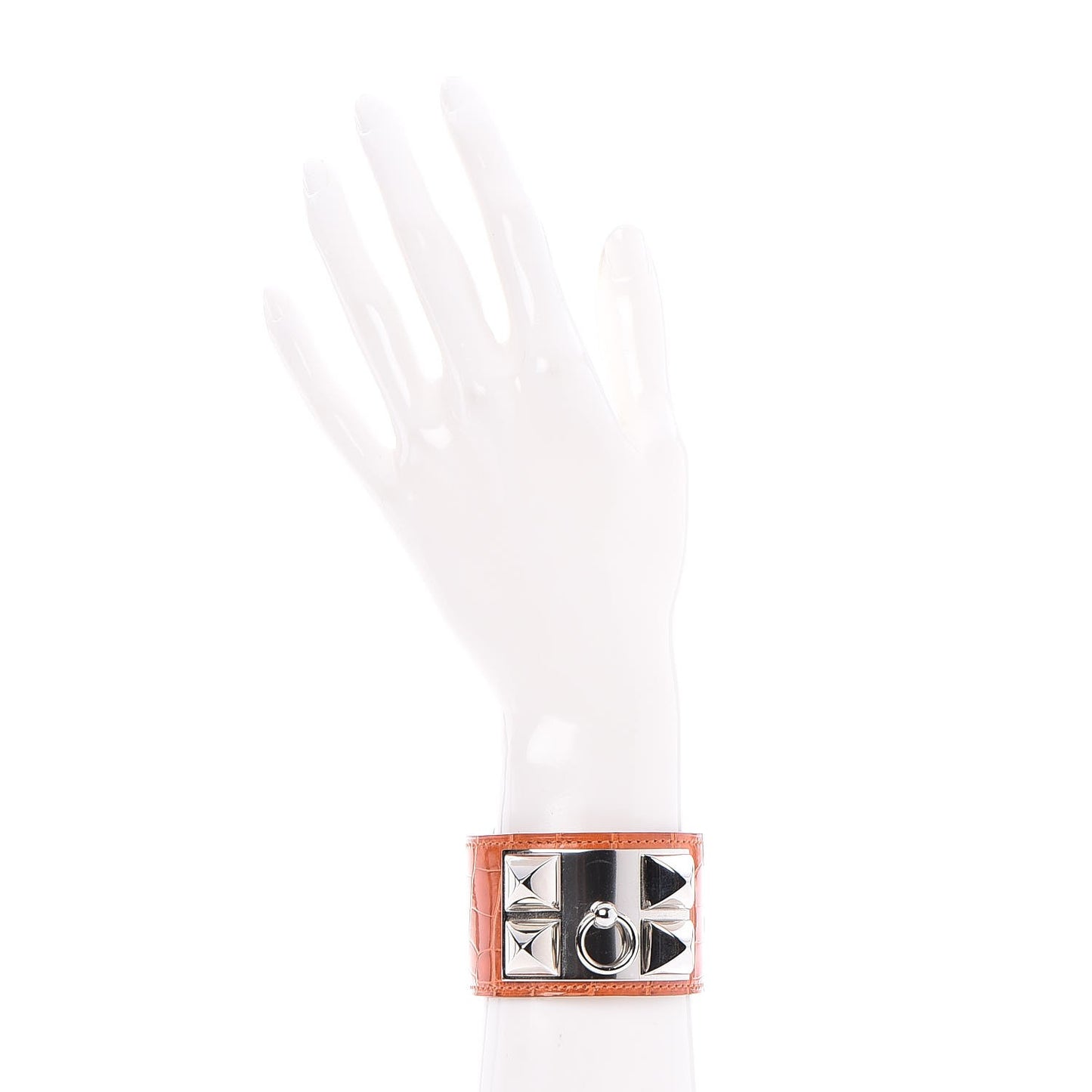 Shiny Alligator Collier De Chien CDC Bracelet S Orange