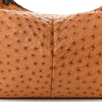 Gucci Ostrich Medium Horsebit Chain Hobo Brown 8 of 12