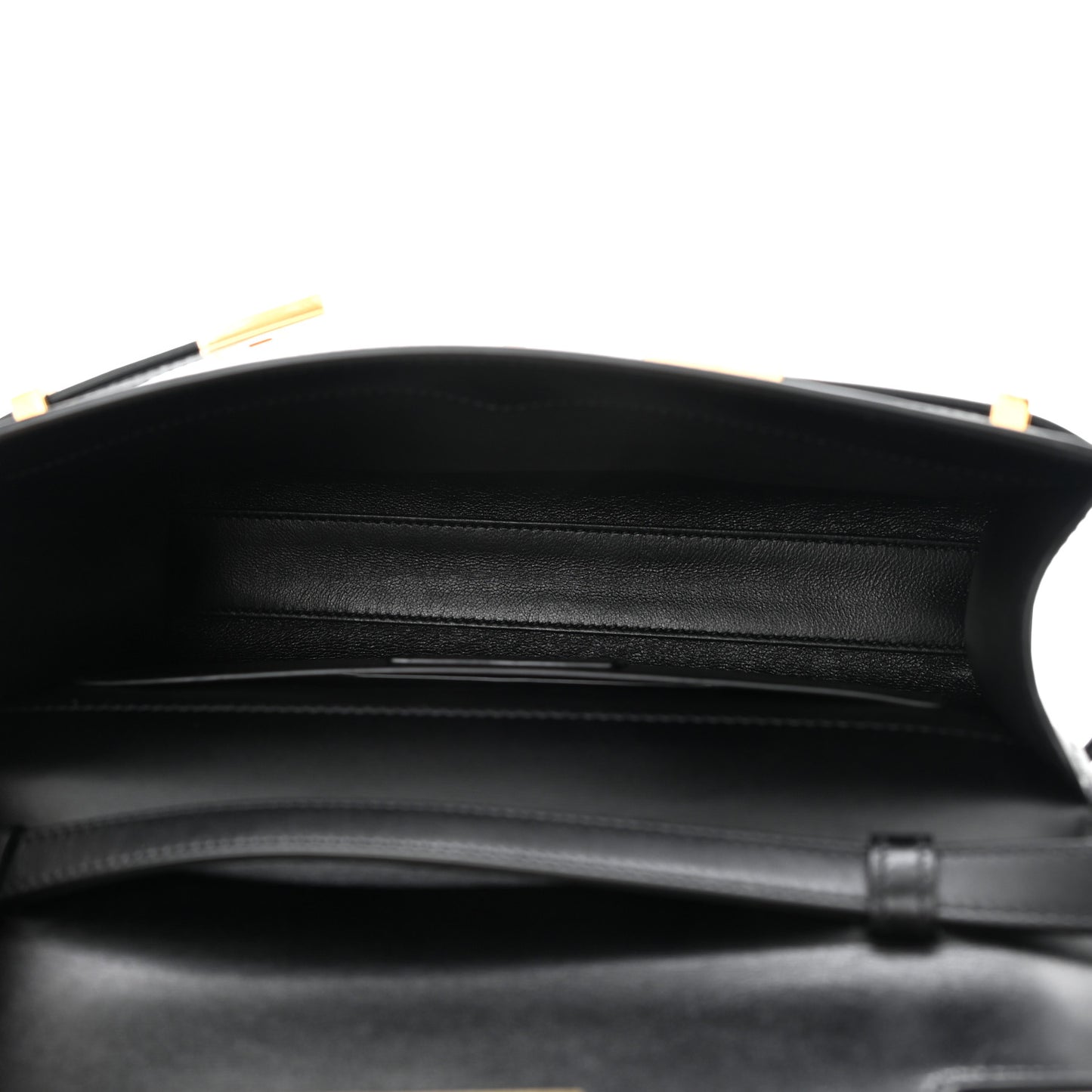 Smooth Calfskin Small Manhattan Shoulder Bag Black