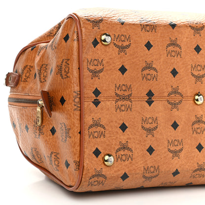 MCM Visetos Essential Boston Bag Cognac 8 of 11