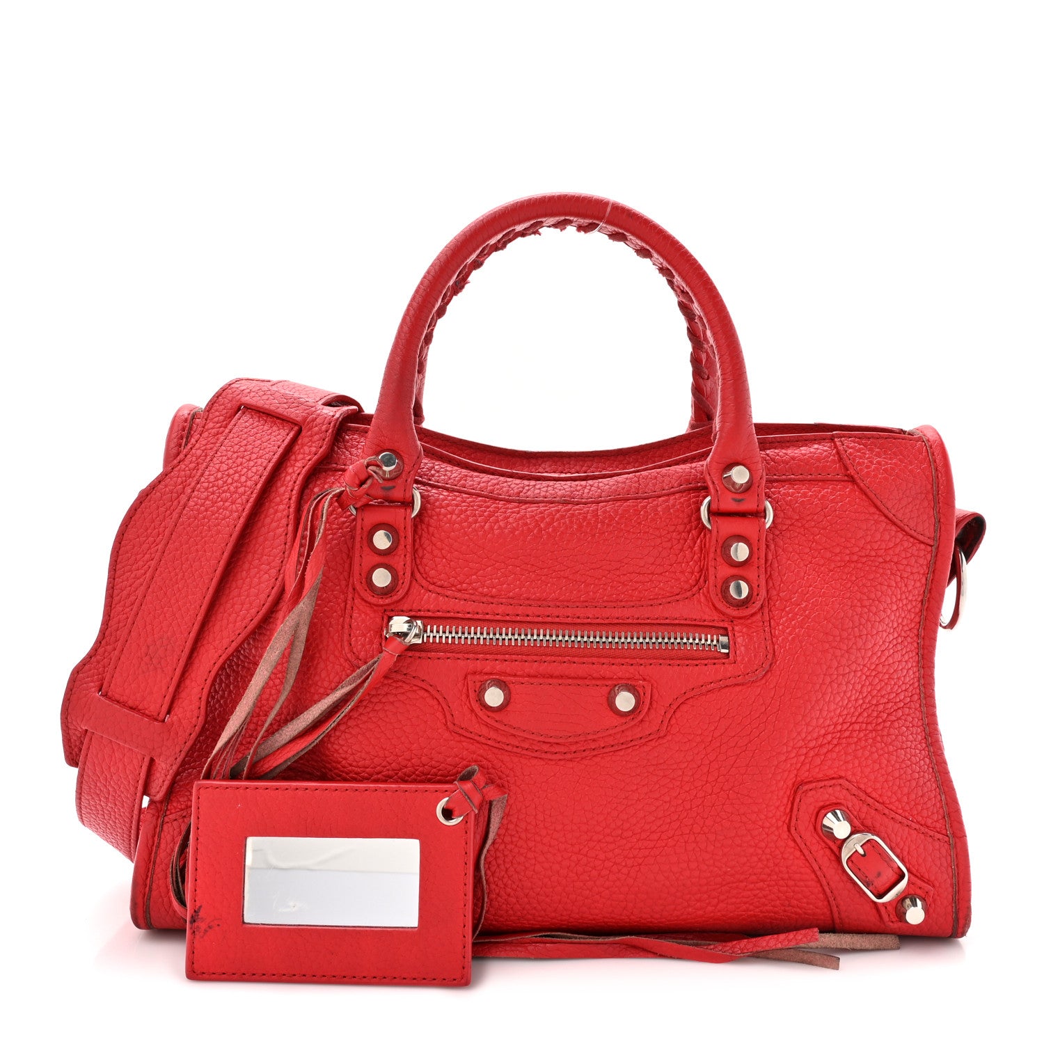 Balenciaga Vibrato Calfskin Classic Silver Hardware S City Rouge Cerise 1 of 16