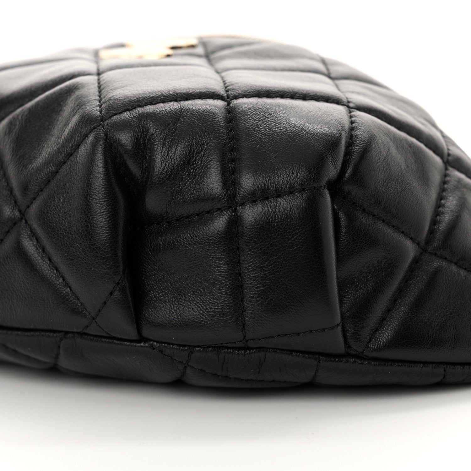 Chanel Lambskin Quilted Waist Bag Fanny Pack Black 10 of 10