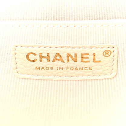 Chanel Grained Calfskin Quilted XXL Travel Flap Bag Beige 6 of 12
