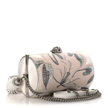 Alexander McQueen Jacquard Embroidered Skull Clutch Multicolor 3 of 14