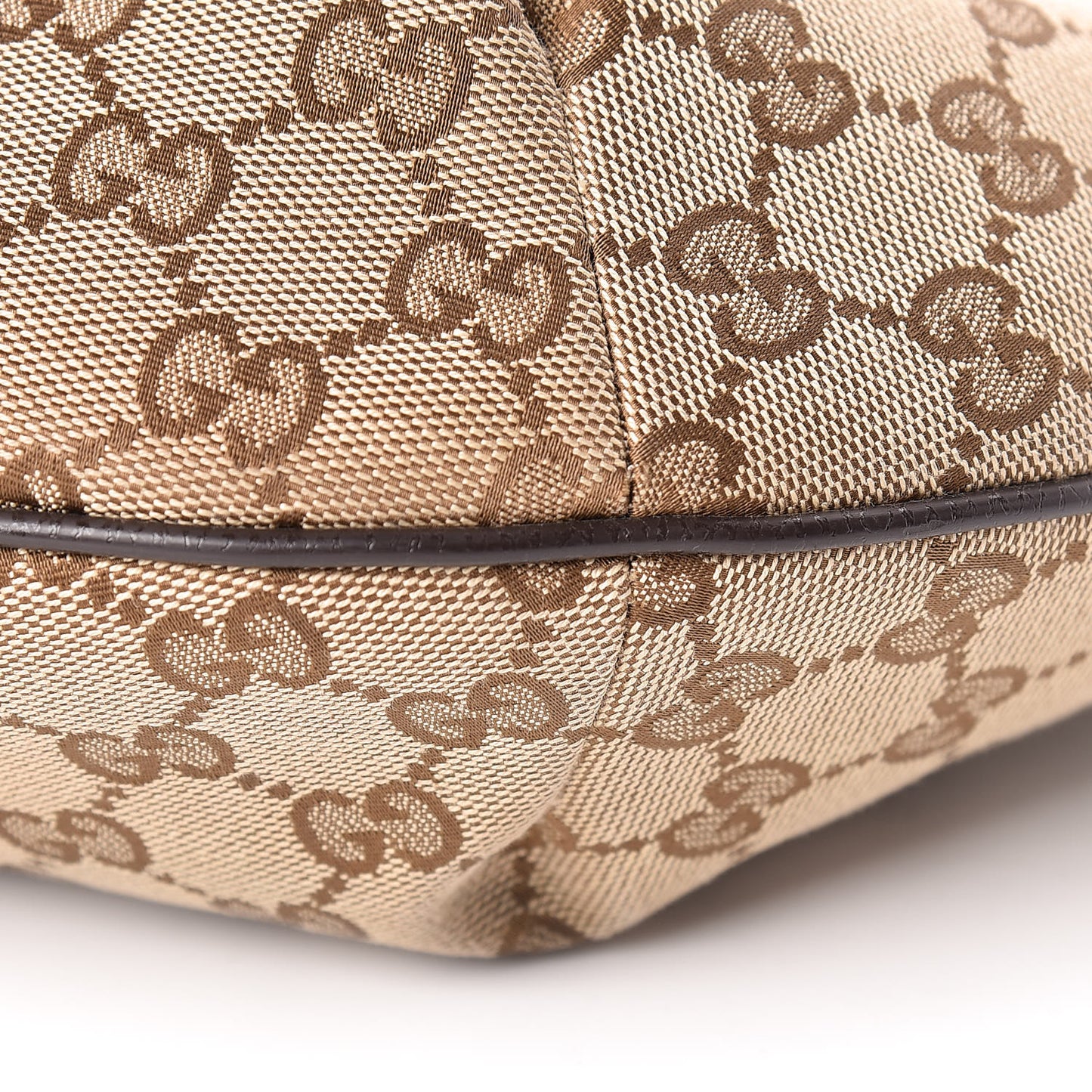 Monogram Web Medium Half Moon Hobo Dark Brown