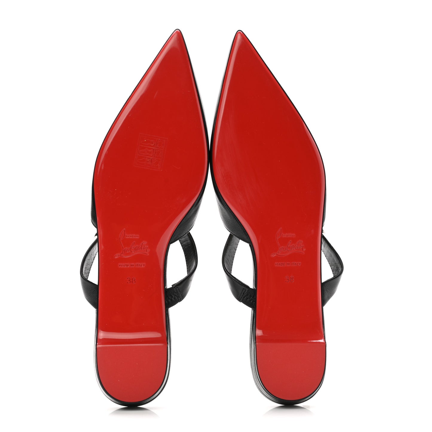 Nappa Choc Lock Flats 38 Black
