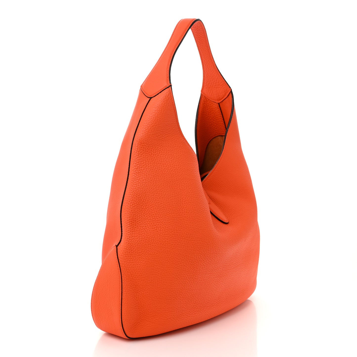 Soft Grained Calfskin Large Jackie Hobo Orange