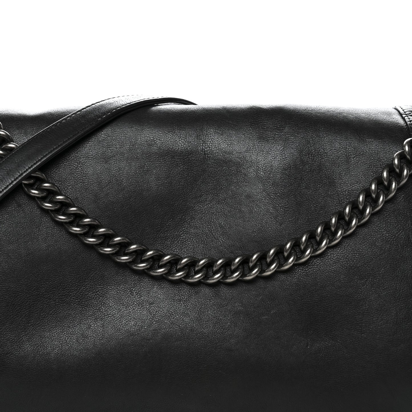 Calfskin Large Boy Reverso Flap Black