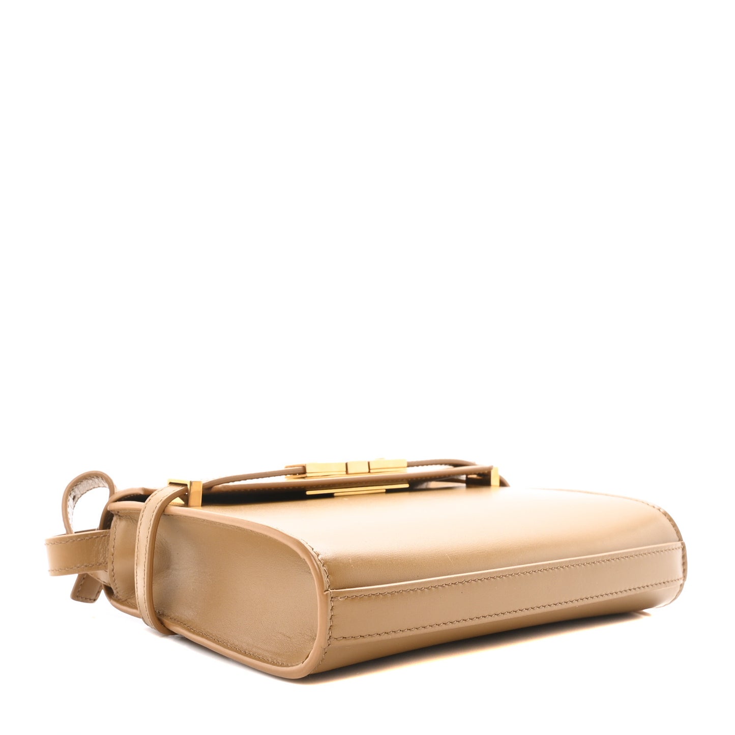 Smooth Calfskin Mini Manhattan Shoulder Bag Tabac Brown