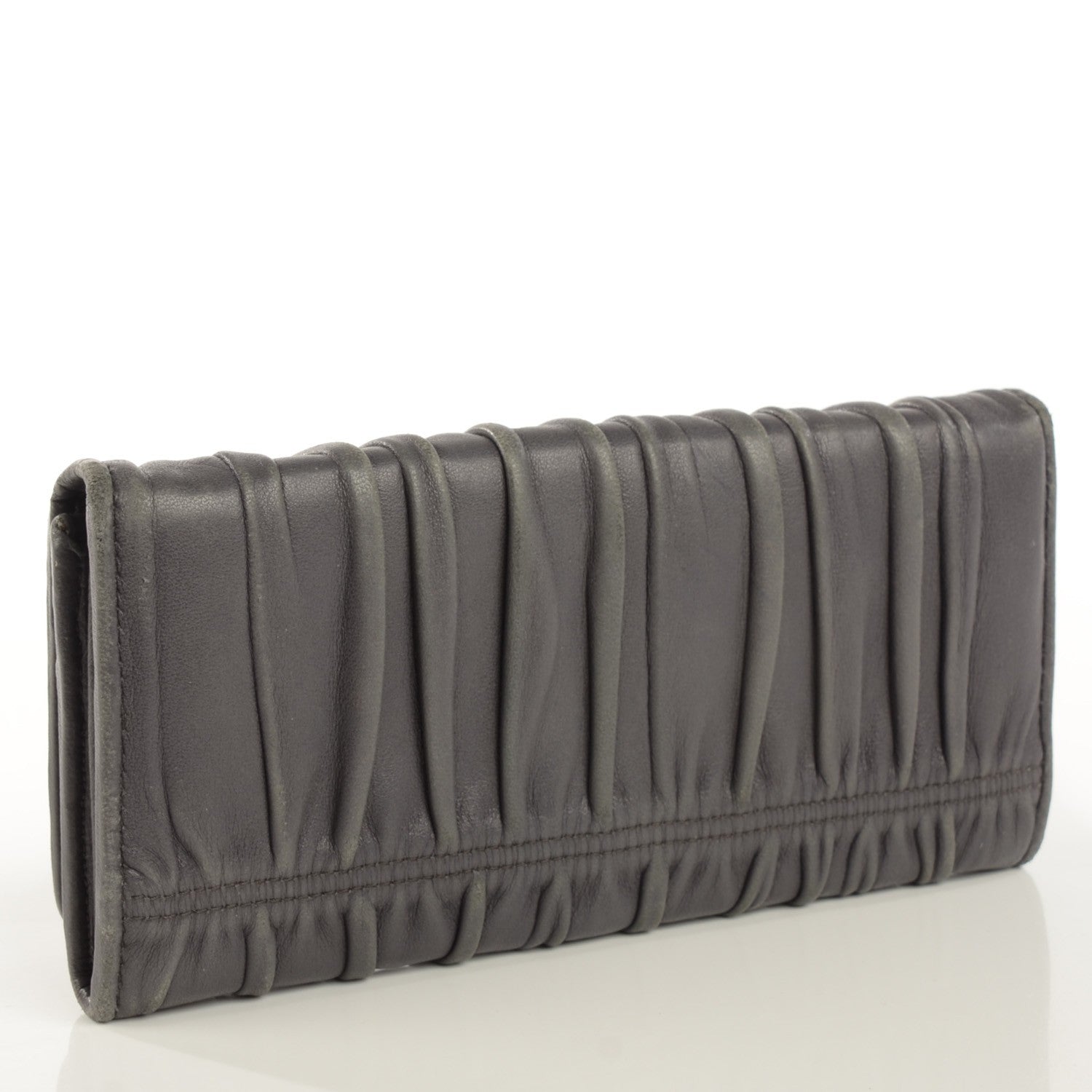Prada Nappa Gaufre Continental Wallet Marmo 3 of 8