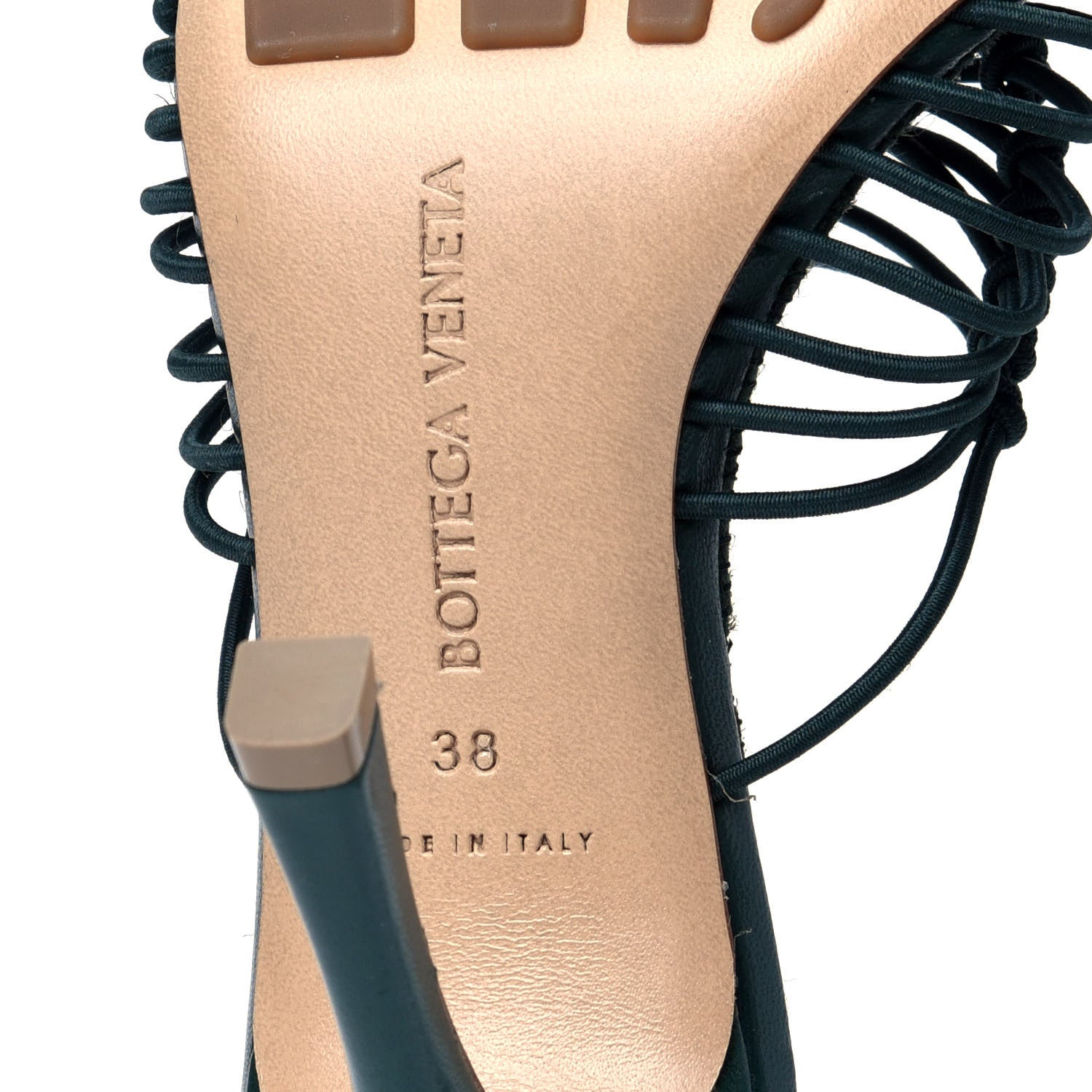 Bottega Veneta Raffia Elasticized Stretch Mule Sandals 38 Emerald Green 8 of 10