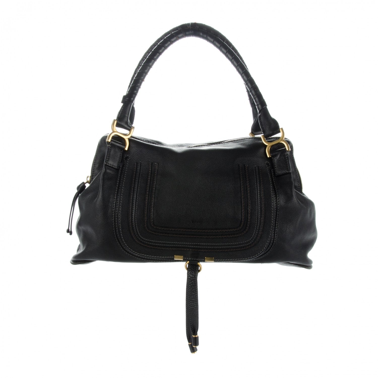 Chloe Calfskin Large Marcie Satchel Black 1 of 10