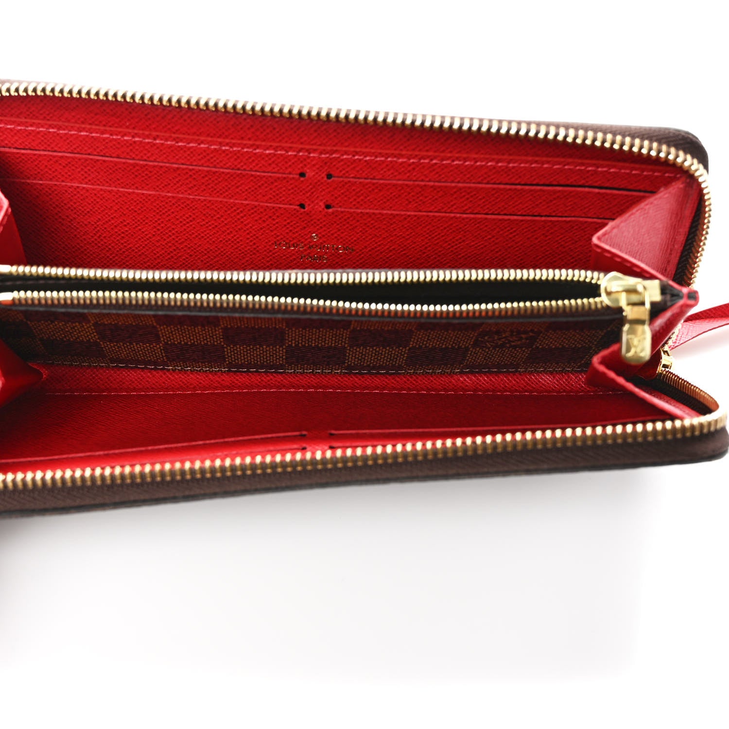 Louis Vuitton Damier Ebene Clemence Wallet Cherry 5 of 6