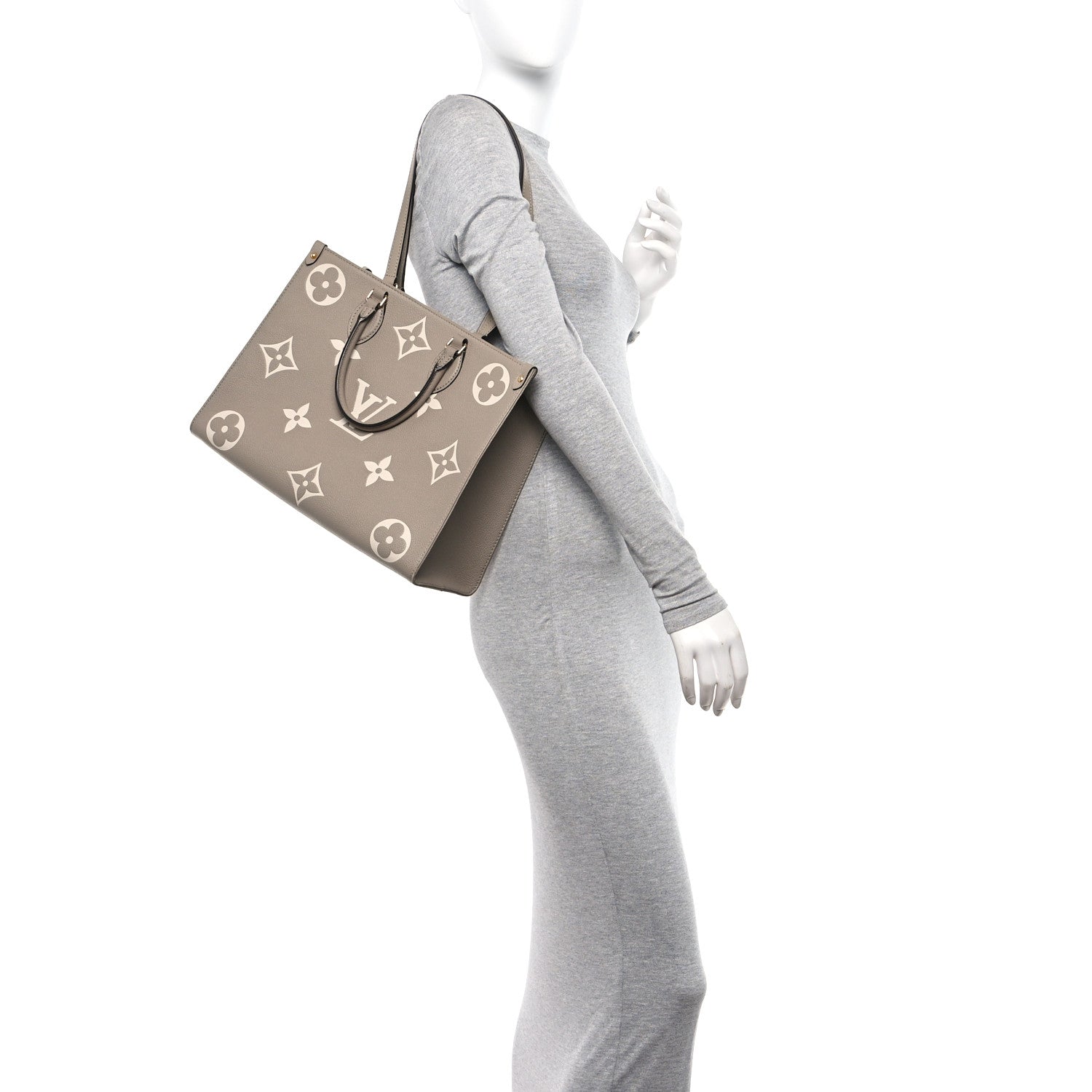 Louis Vuitton Empreinte Monogram Giant Onthego MM Tourterelle Creme 2 of 10
