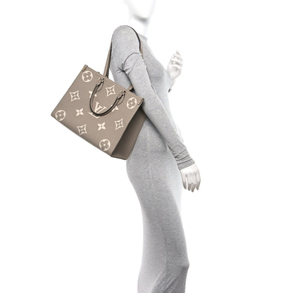 Louis Vuitton Empreinte Monogram Giant Onthego MM Tourterelle Creme 2 of 10