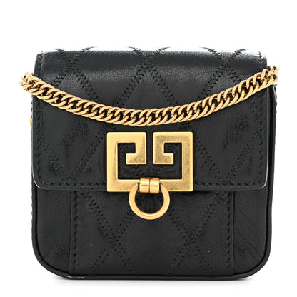 Givenchy Goatskin GV3 Pocket Nano Pouch Black 1 of 7