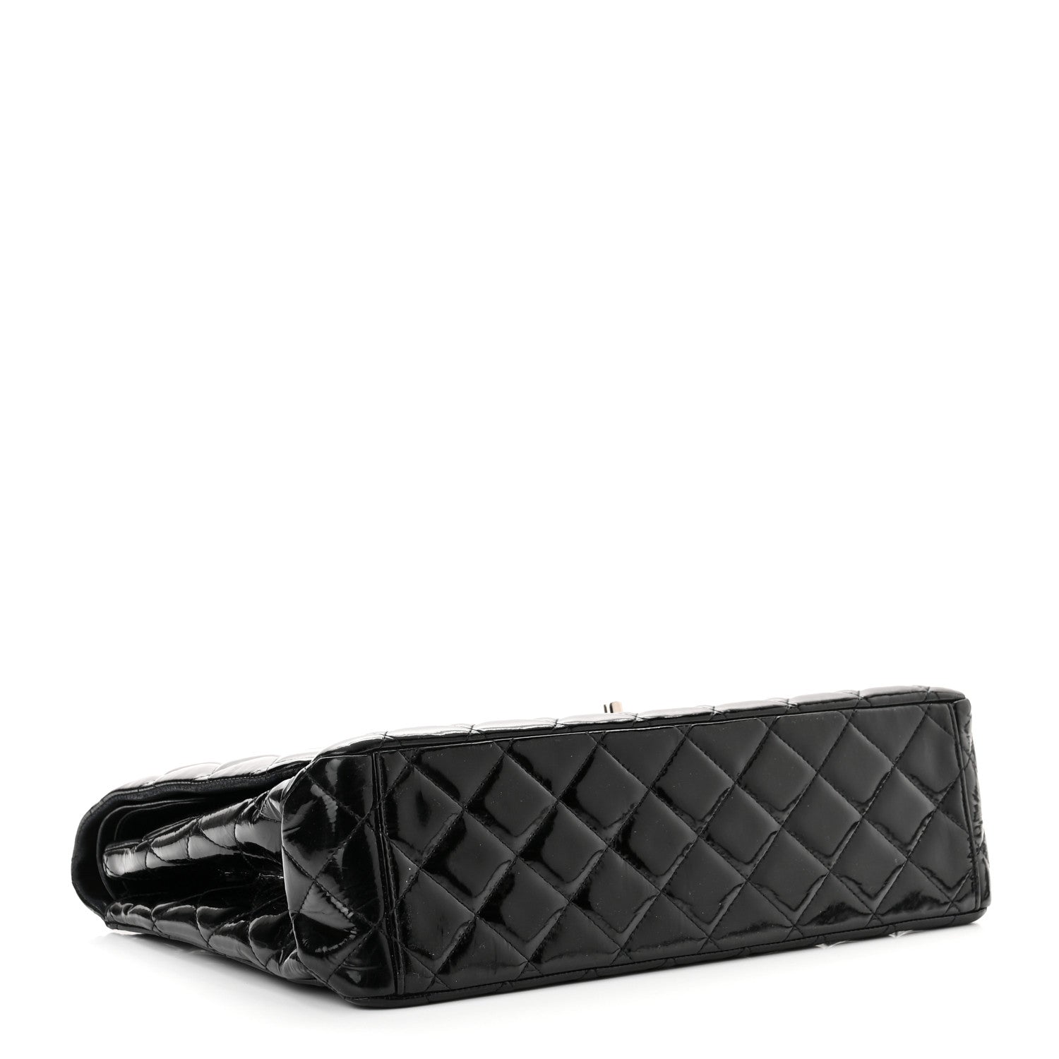 Chanel Patent Quilted Maxi Double Flap Black 4 of 10