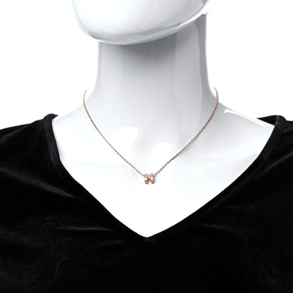 Hermes Lacquered Rose Gold Mini Pop H Pendant Necklace Marron Glace 3 of 7