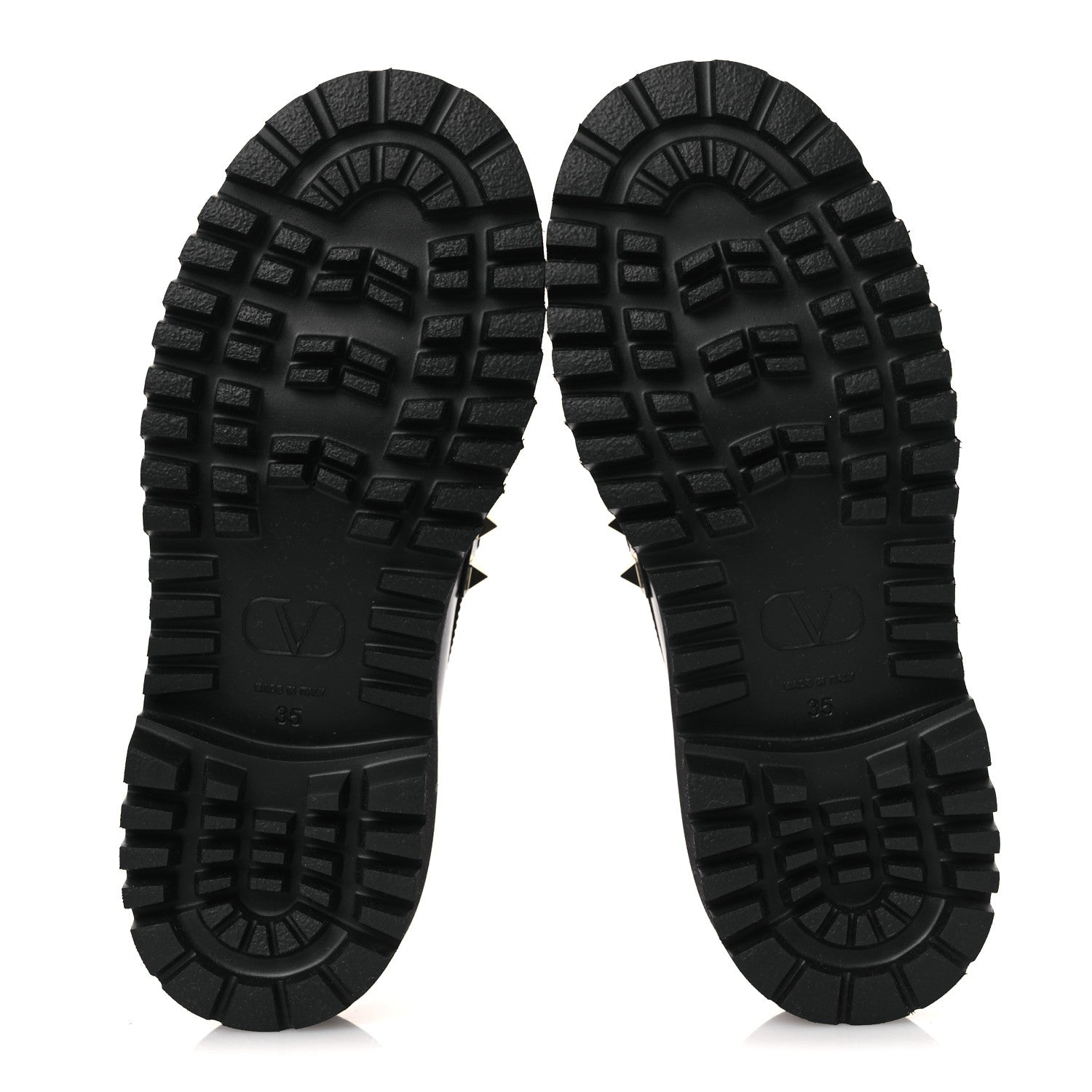 Valentino Garavani Calfskin Rockstud Loafers 35 Black 7 of 10