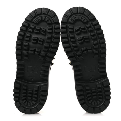 Valentino Garavani Calfskin Rockstud Loafers 35 Black 7 of 10