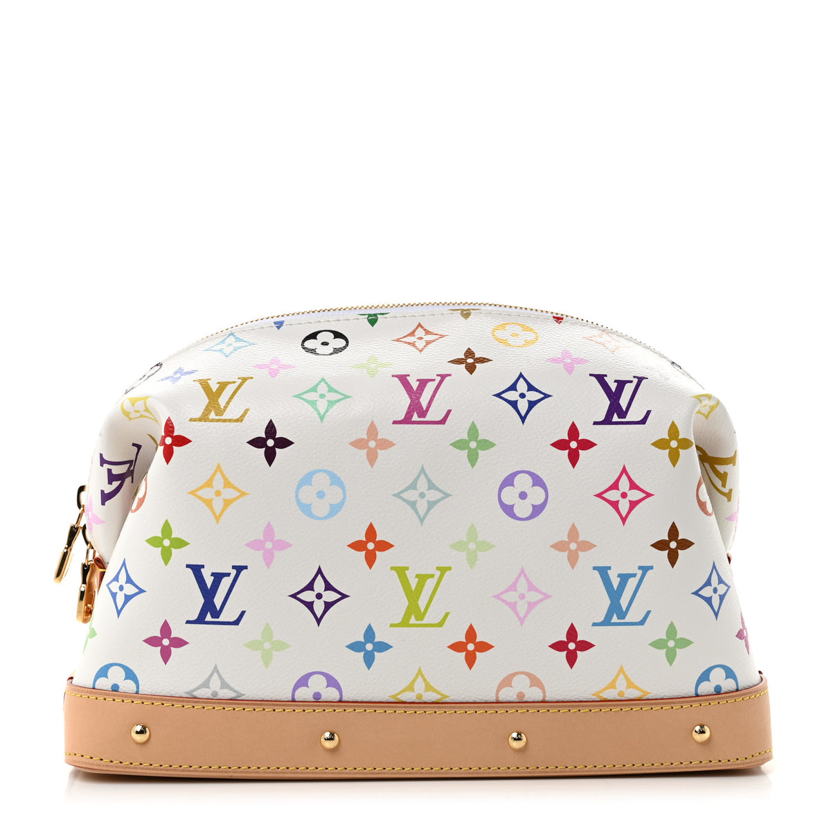 LV x TM Monogram Multicolor Cosmetic Pouch GM White