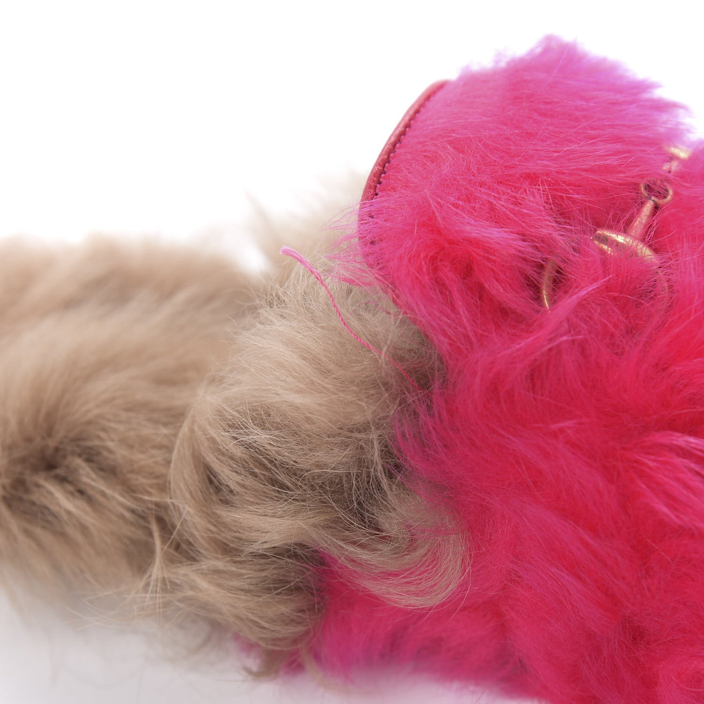 Merino Wool Womens Princetown Slippers 36.5 Raspberry Lipstick Natural